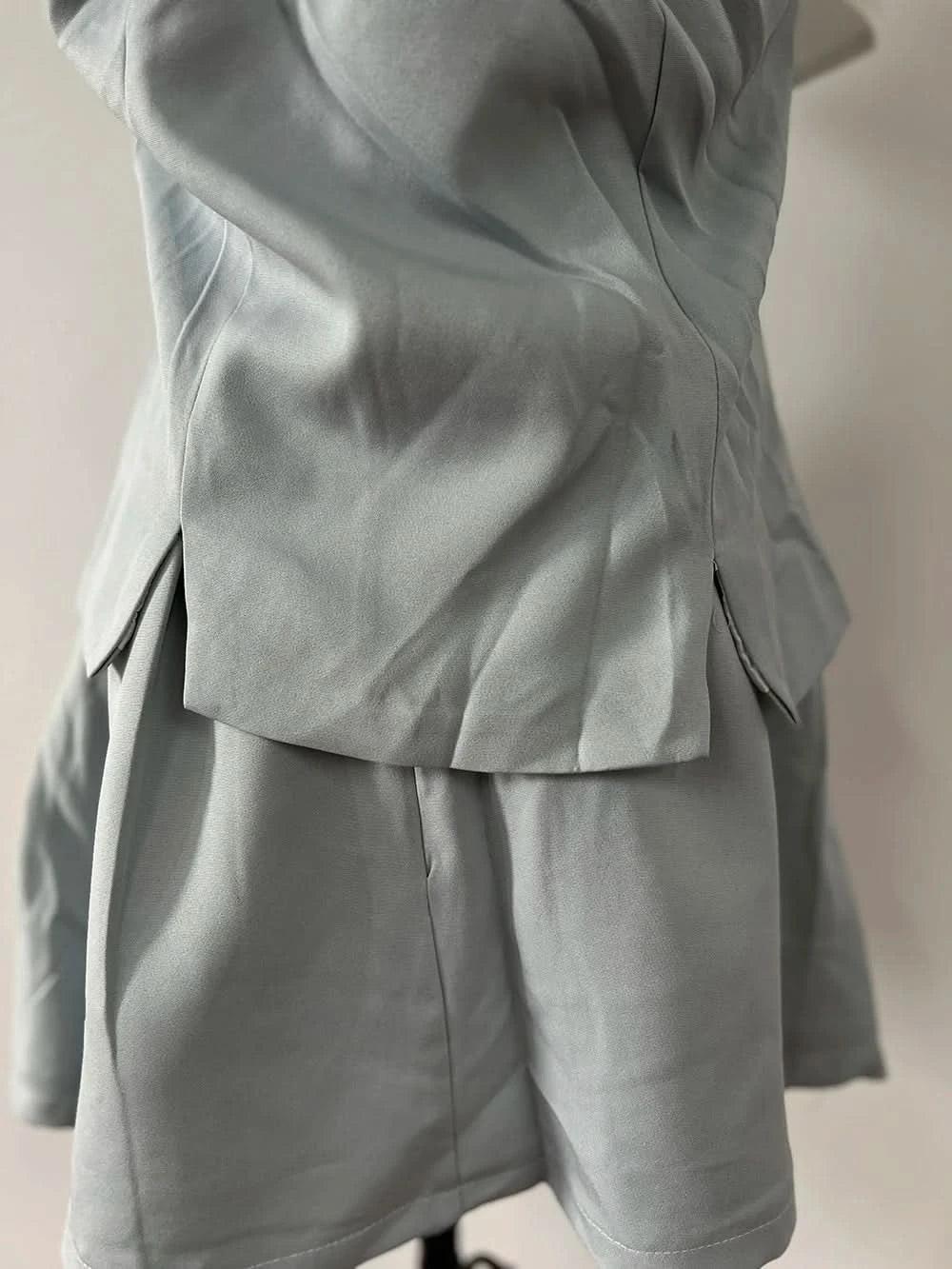 French Spicy Bow Splice Vest Pleated Skirt Two Piece Set Women Backless V-Neck Single Breasted Celebrity Fashion Slim Summer Set - M & M Global