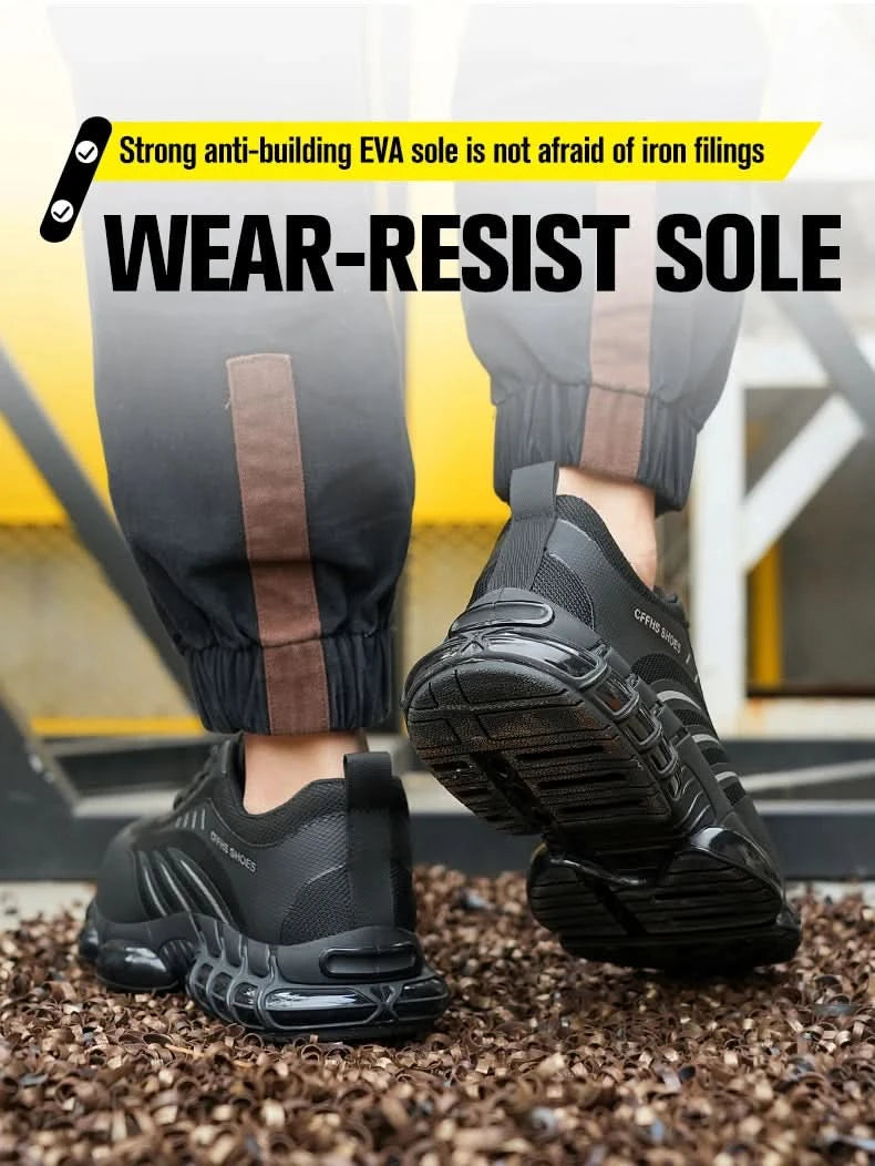Breathable, lightweight and comfortable anti-smash and anti-puncture safety shoes