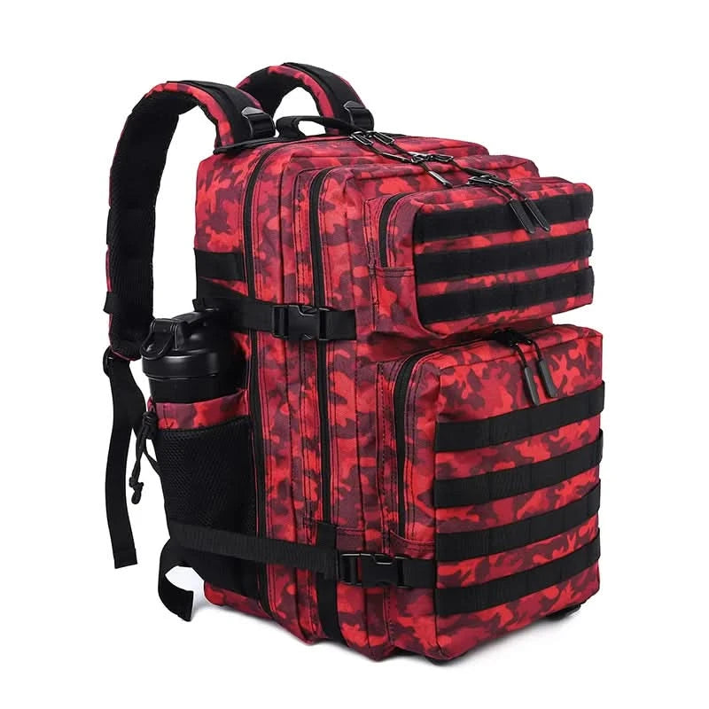 LHI 45L Tactical Backpack Waterproof Tie-Dye Sports Travel Daily Gym Rucksacks Weekend Overnight Daypack With Bottle holder - M & M Global