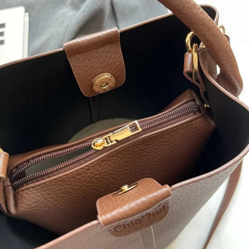 Senior Sense Retro Color Small Bag Women's New Crossbody Bag Super Fire Bucket Bag - M & M Global