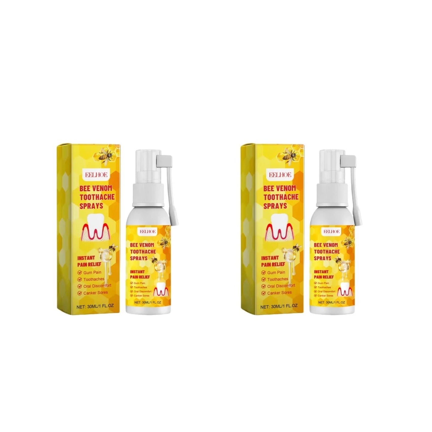 Toothache Spray Swollen Gum Relief Spray Periodontitis Treatment Cure Worms Antiseptic Mouth Tooth Toothpaste Breath Freshener - M & M Global