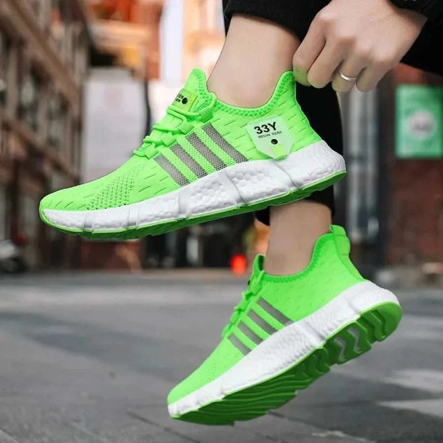 Breathable Mesh Men Shoes Trendy Lightweight Walking Flats Plus Size Male Tennis Sneakers Outdoor Running Fitness Shoes 2025 - M & M Global