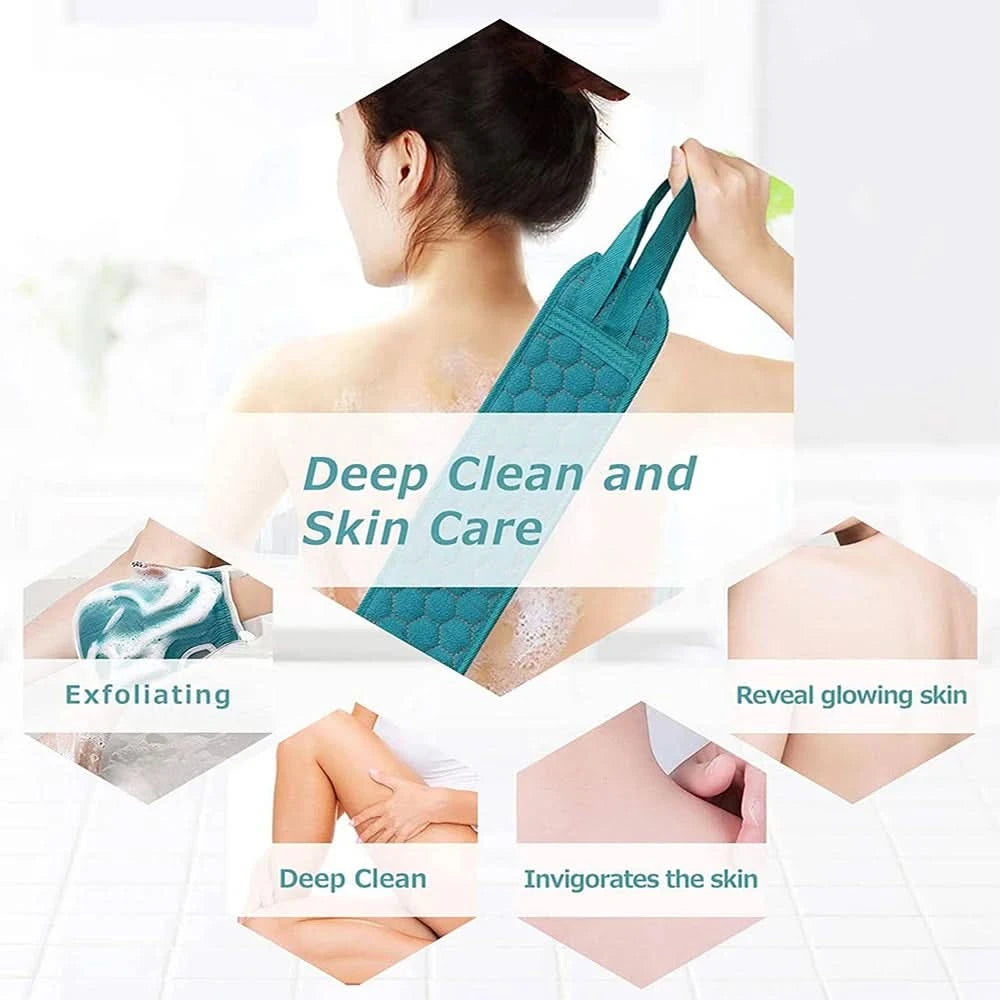 Exfoliating Body Scrubber Set - Includes Back Scrubber, Bath Glove And Shower Bath Sponge Loofah - M & M Global