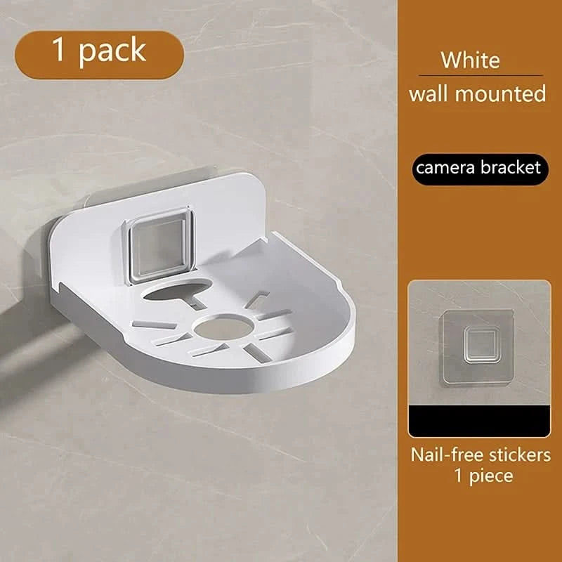 Punch-Free Security Surveillance Camera Stand New Traceless Wall-Mounted Bracket Home Self-Adhesive Drill-free Fixer 1pcs - M & M Global