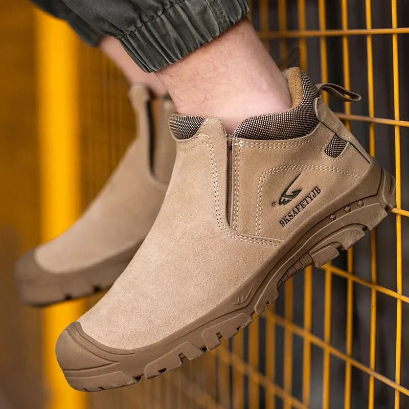 Composite Toe Safety Shoes Metatarsal Protection Anti-Puncture Work Boots Slip-Resistant Sole Anti-Hot Welders Protective Shoes