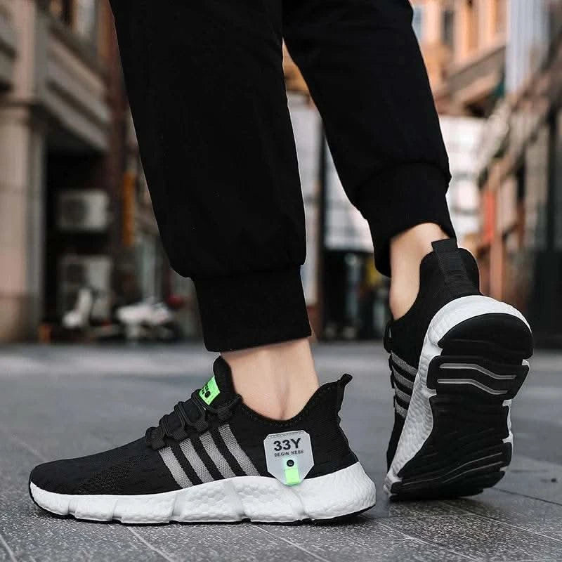 Breathable Mesh Men Shoes Trendy Lightweight Walking Flats Plus Size Male Tennis Sneakers Outdoor Running Fitness Shoes 2024 - M & M Global