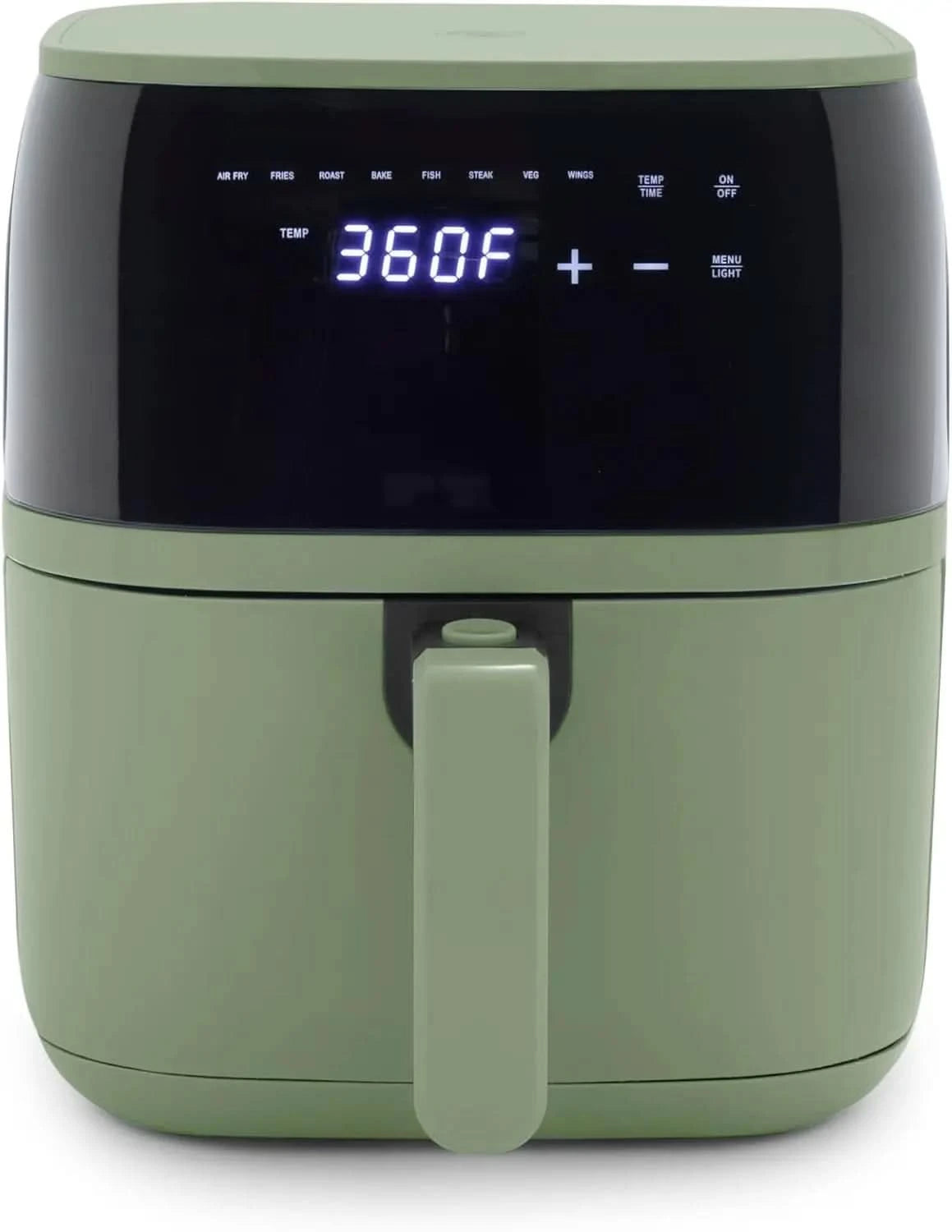 Compact Electric Air Fryer Oven, 5.3 QT, PFAS-Free Ceramic Nonstick Drawer, 8 One Touch Digital Display, Easy View Window, Auto - M & M Global