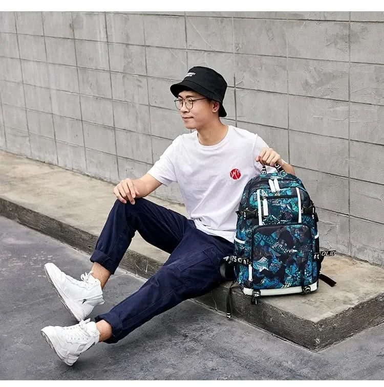Messi C Ronaldo football bag star around high school students male and female large capacity backpack can be customized - M & M Global