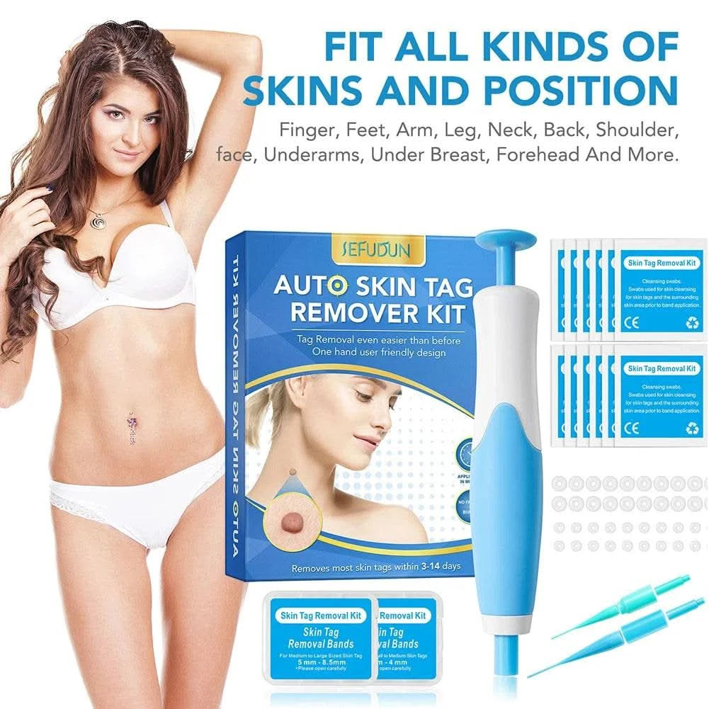2 IN 1 Auto Micro Skin Tag Remover Device Standard And Micro Skin Tag Removal Kit Adult Mole Wart Remover Face Care Beauty Tools - M & M Global