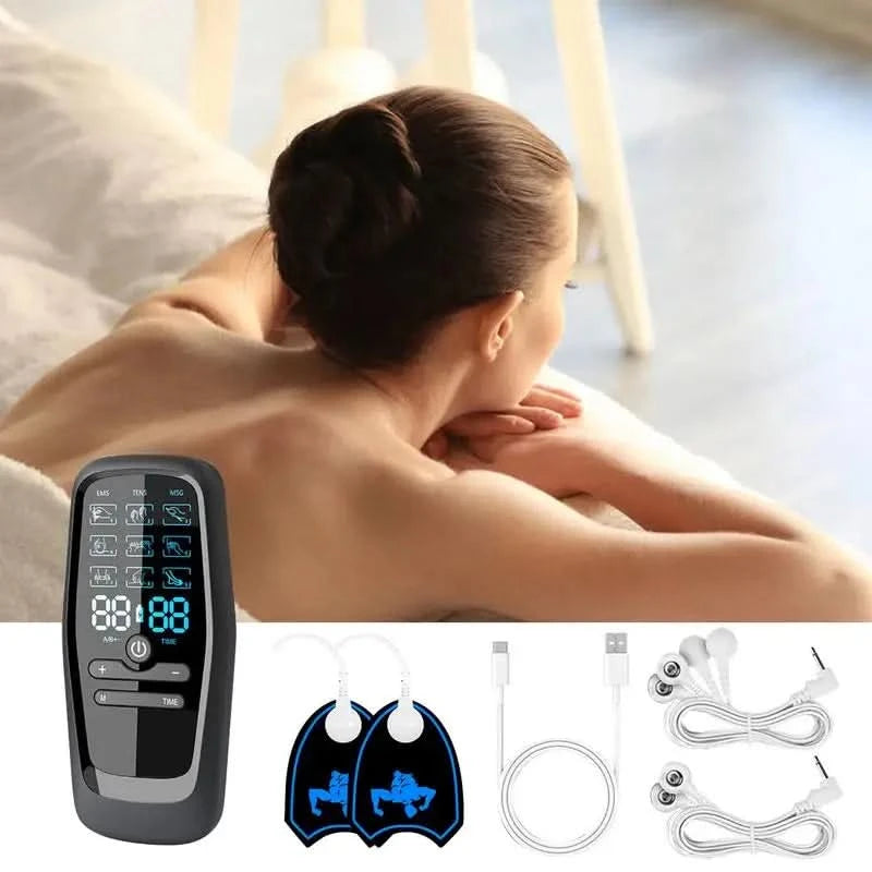 Micro-Current Massager Electric Cervical Neck Massage Machine Multi-Functional Muscle Exercise Massager For Travel Business Trip - M & M Global