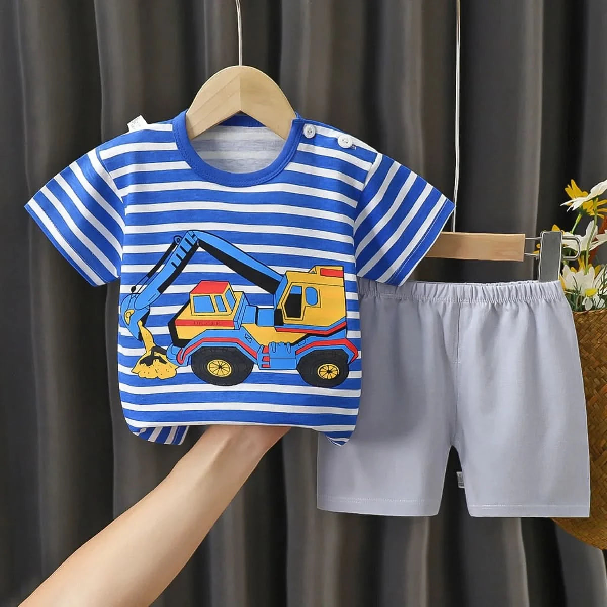 2PCS Children's Sets mother Kids Clothes Boys Girl T-shirt Shorts Summer Cotton Short sleeve Baby Children Clothing Toddler Suit - M & M Global