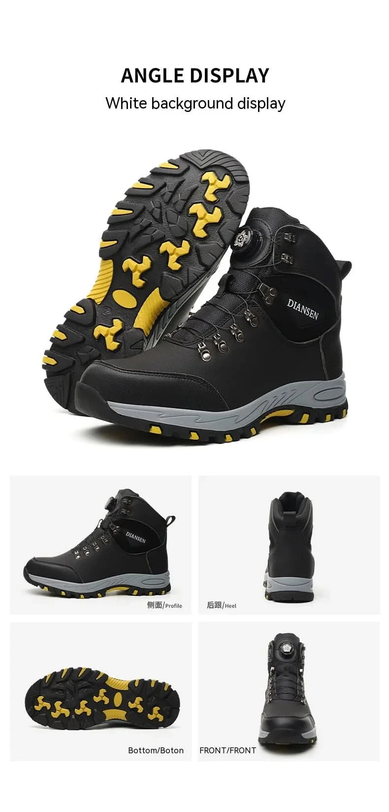 Non Slip Safety Boots for Men Work Anti-smash Indestructible Shoes Steel Toe Protective Anti-puncture Man Work Safety Boots