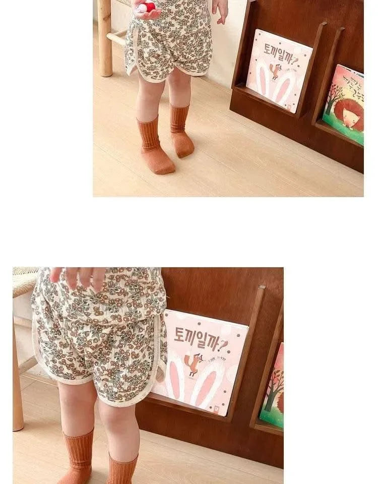 Baby Clothes Sets Summer Toddler Girl Strap Suits Cotton Printing Baby Boy Tops Tee and Shorts Infant Tracksuit Newborn Sets - M & M Global