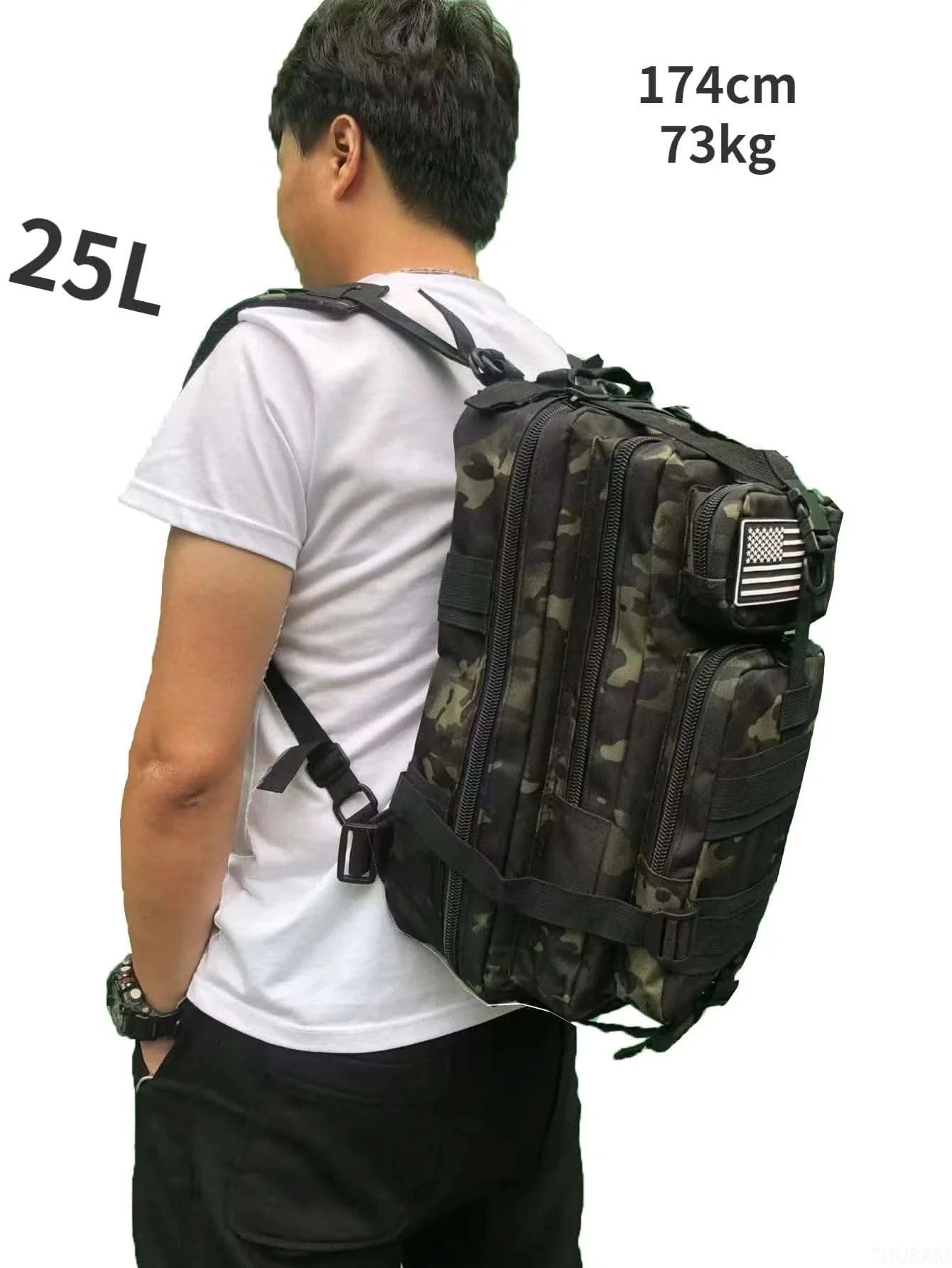 25L/50L Sturdy Nylon Waterproof Tactical Sports Trekking Fishing Hunting Camping Hiking Bag Backpack Outdoor Rucksacks - M & M Global