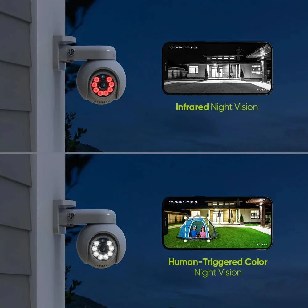 Sannce 4K POE Camera H.265 Human Detection Smart Tracking Full color Onvif 8MP IP Security Camera Protect For Video Surveillance