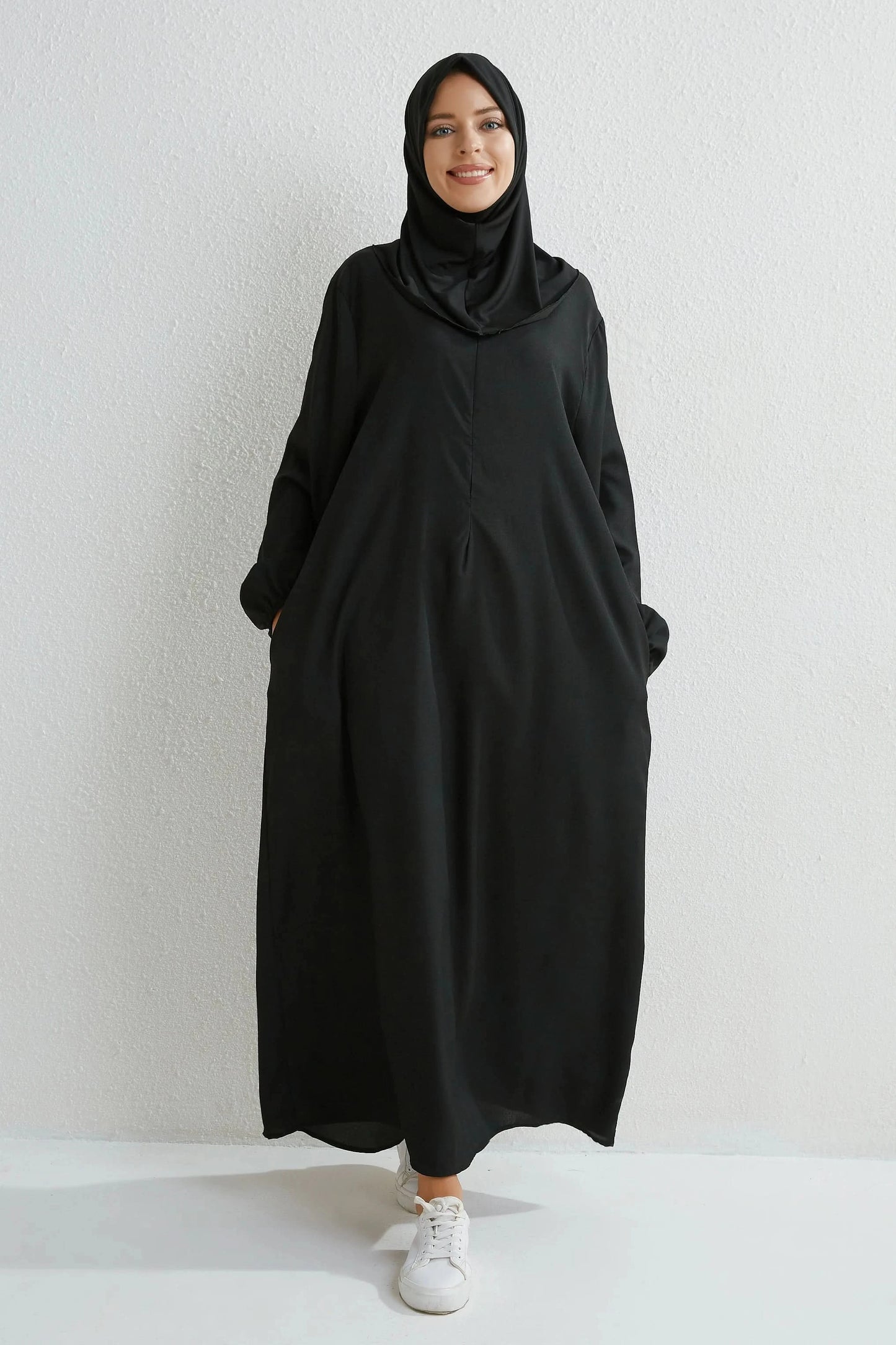 Muslim Dresses Women Maxi Dresses Mujer Vestidoes Female Loose Dresses Full Sleeve Printed Floral Casual Robe Long Dress - M & M Global
