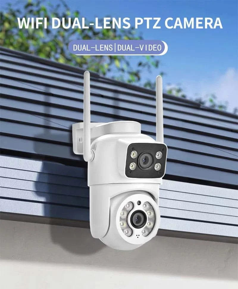 6MP WiFi Camera PTZ Dual Screens Auto Tracking Night Vision CCTV Surveillance Camera Outdoor 4MP Security IP Camera icsee - M & M Global