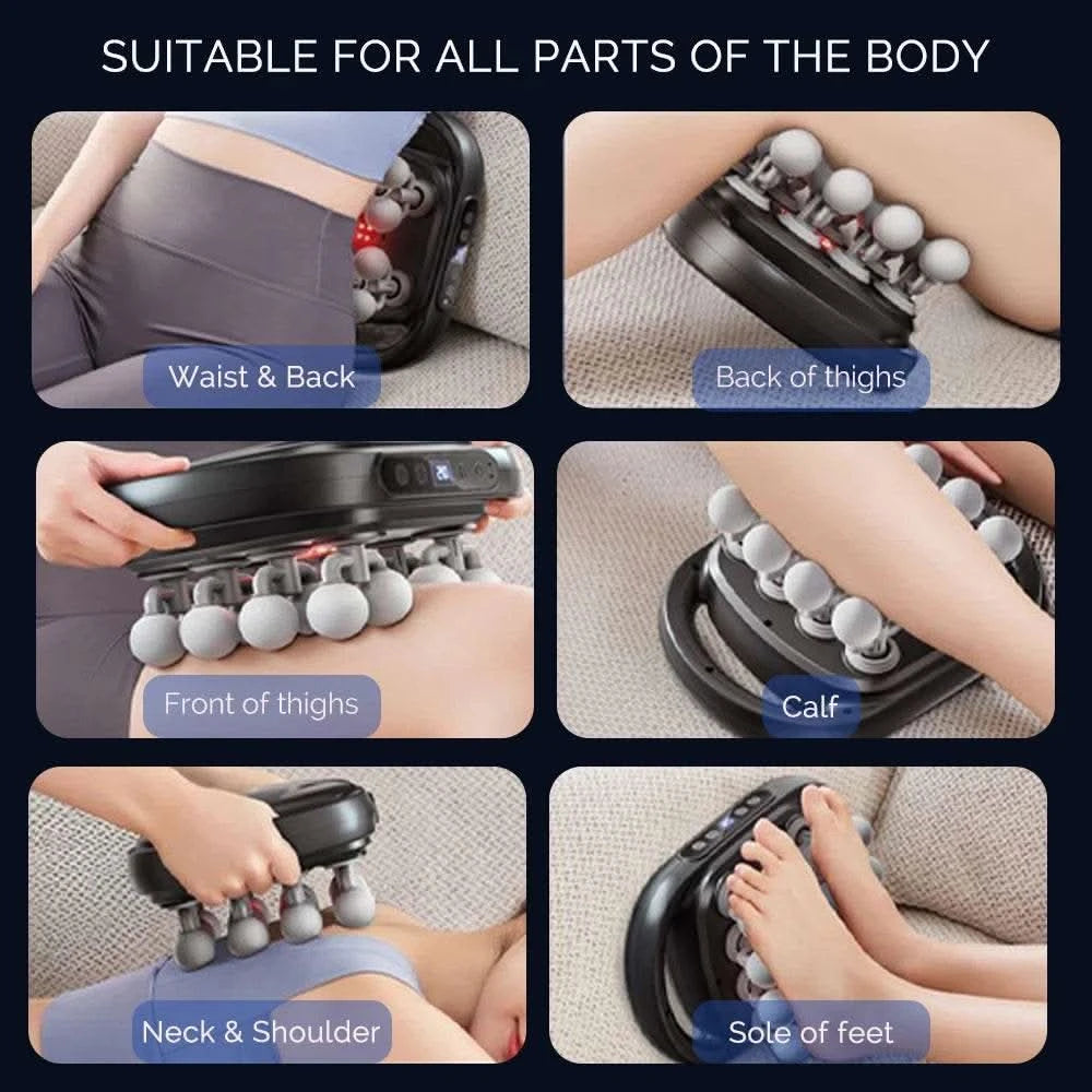 16 Massage Heads Massage Gun Wireless Fascia Gun High Frequency Vibration Back Waist Massager Massager Neck Shoulder Masajeador - M & M Global