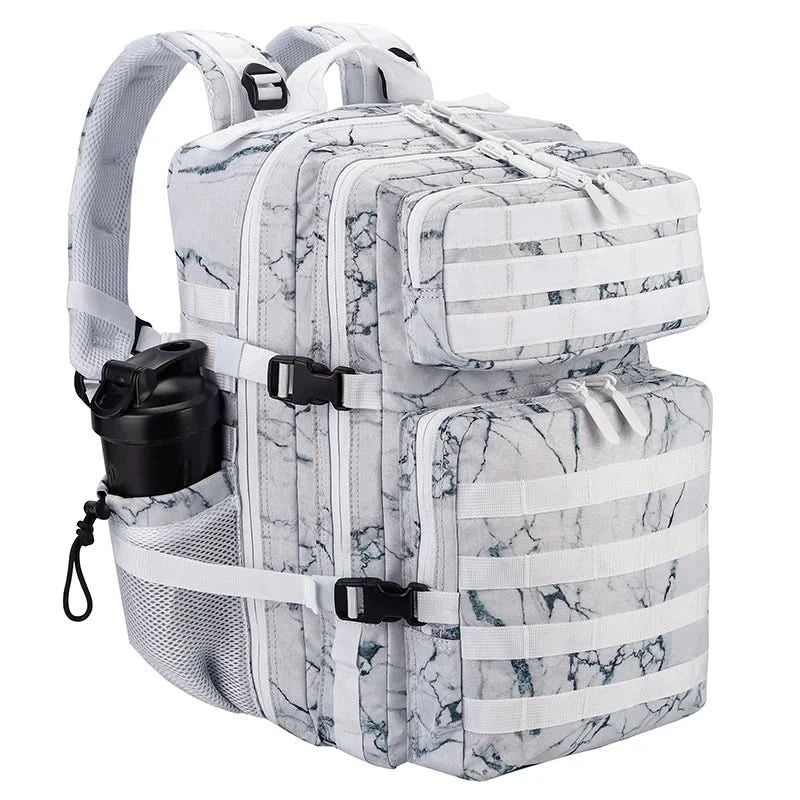 LHI 45L Tactical Backpack Waterproof Tie-Dye Sports Travel Daily Gym Rucksacks Weekend Overnight Daypack With Bottle holder - M & M Global