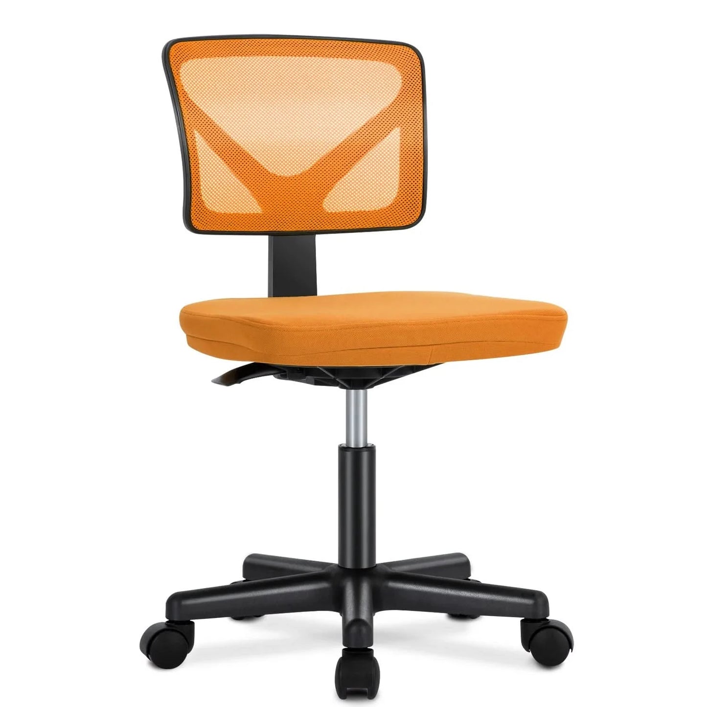 JHK Mesh with Lumbar Support Armless Office Chair Low Back with Wheels Adjustable Height 360° Rolling Swivel Computer Chair