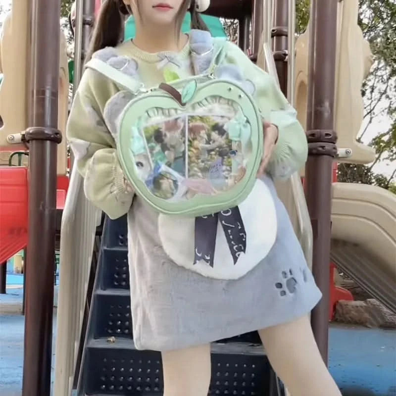 New Girl Harajuku Niche Design Apple Crossbody Bag Handbag Sweet Style Cute Ulzzang Ita Bag Y2K Backpack Preppy Style ItaBag - M & M Global