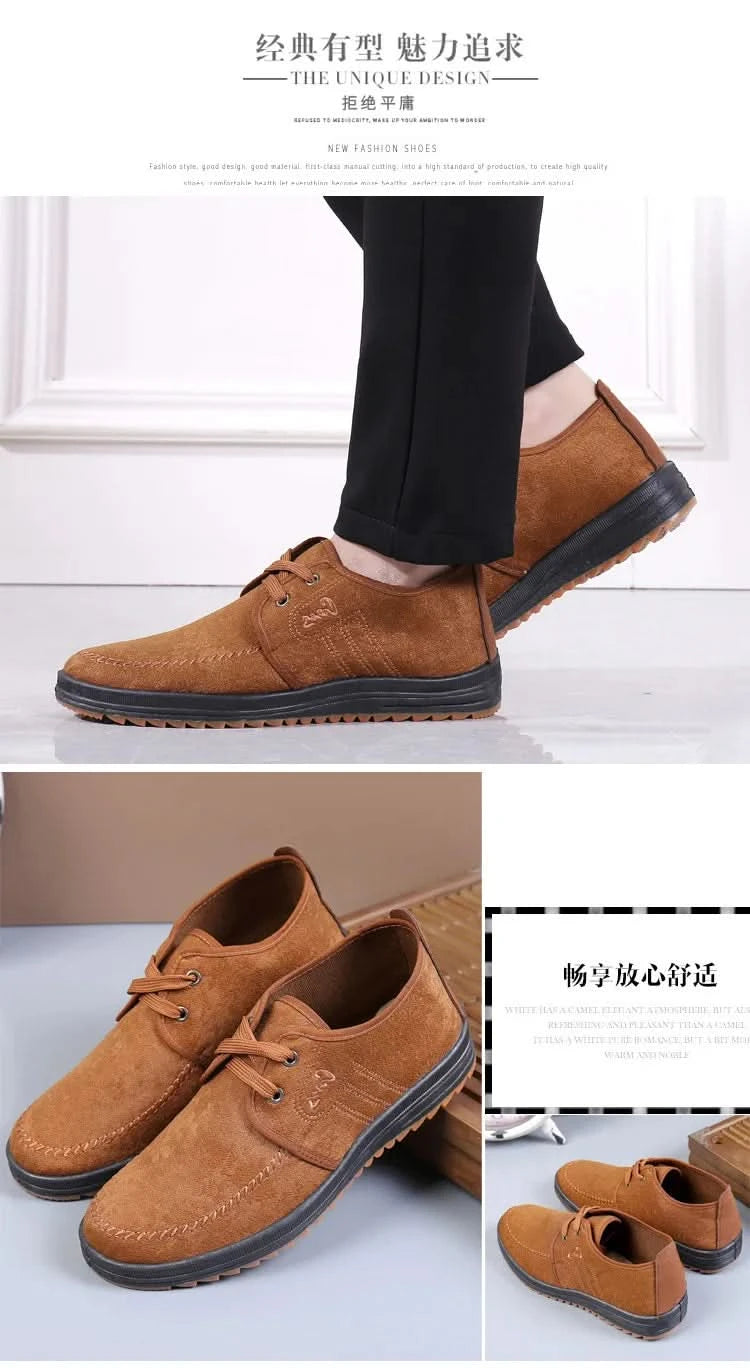 Men Casual Shoes Breathable Loafers Sneakers 2023 New Fashion Comfortable Flat Handmade Retro Leisure Loafers Shoes Men Shoes - M & M Global