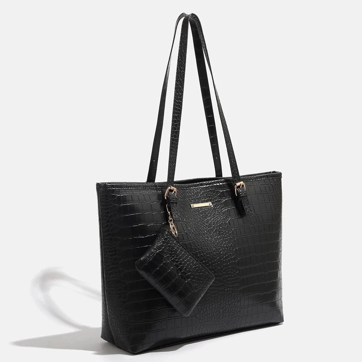 2024 Europe and the United States new two-piece women's handbag shoulder bag crocodile pattern simple fashion bag - M & M Global