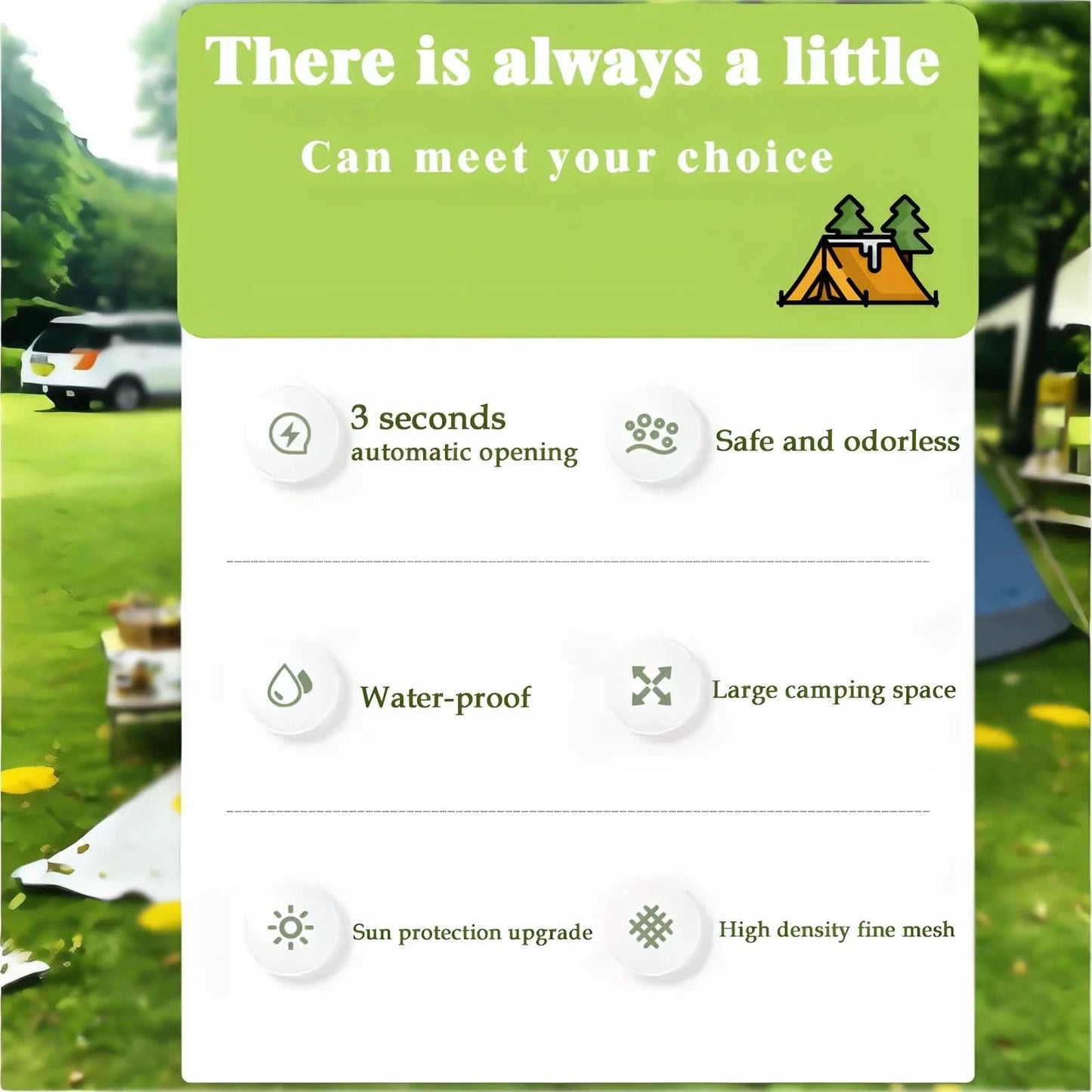 2-Person (blue)/4-Person (white), Extra-Large Tent with Mesh Screen, Lightweight Family Tent|Quick Setup for Park Picnics