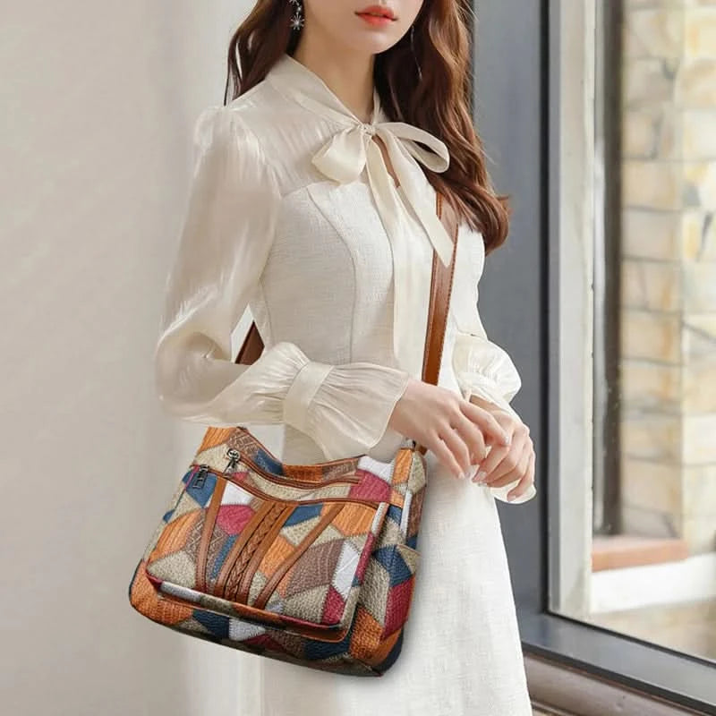 Women's Elegant Vintage Crossbody Bag Trendy HandBag Fashion Multi-pockets Shoulder Bag All-match Retro Crossbody Bag for Daily - M & M Global