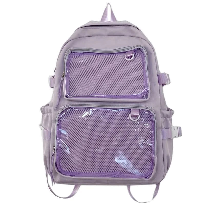 Japanese Style Transparent Ita Bag for Girls Comic Cons Large Capacity Women Backpack Fashion School Bags for College Student JK - M & M Global
