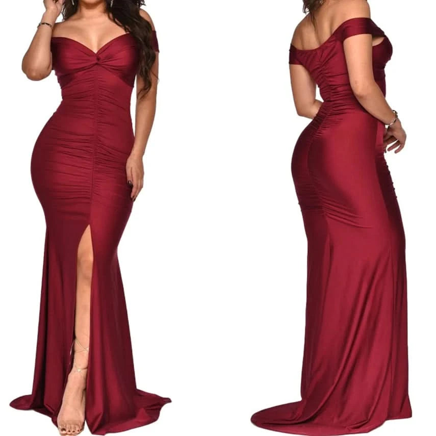 Women Long Dresses Sexy Backless Bodycon Evening Dresses Nightclub Maxi Dress Cocktail Birthday Party Welcome Prom Dress XSY039 - M & M Global