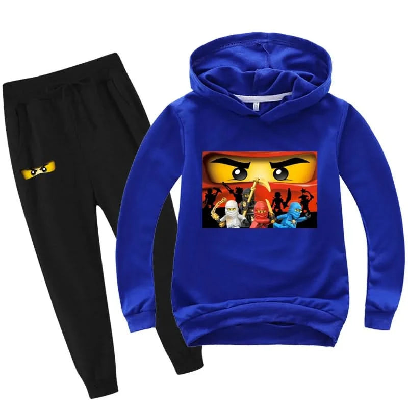 2-13 years Spring Autumn Children Clothing Sets Kids Clothes Baby Boys Hoodies Pants 2 Pcs Set Tracksuit Anime Outwear Coat - M & M Global