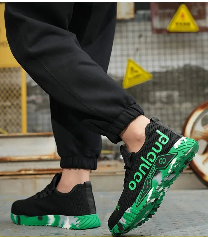 Soft-soled comfortable anti-smash and anti-puncture safety shoes