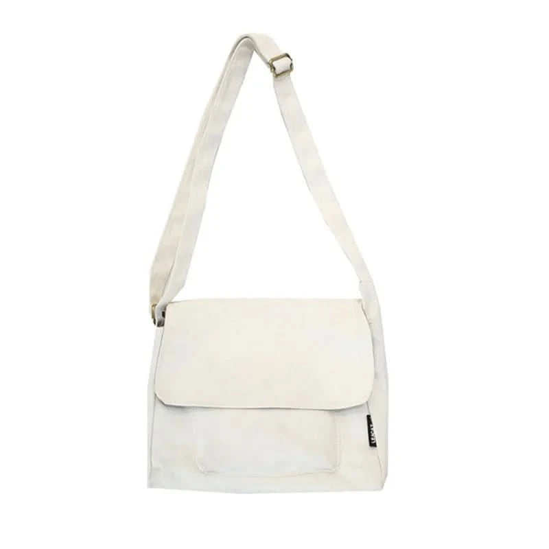Women's Casual Canvas Messenger Bag Minimalist Crossbody Shoulder Sling Handbag for Students - M & M Global