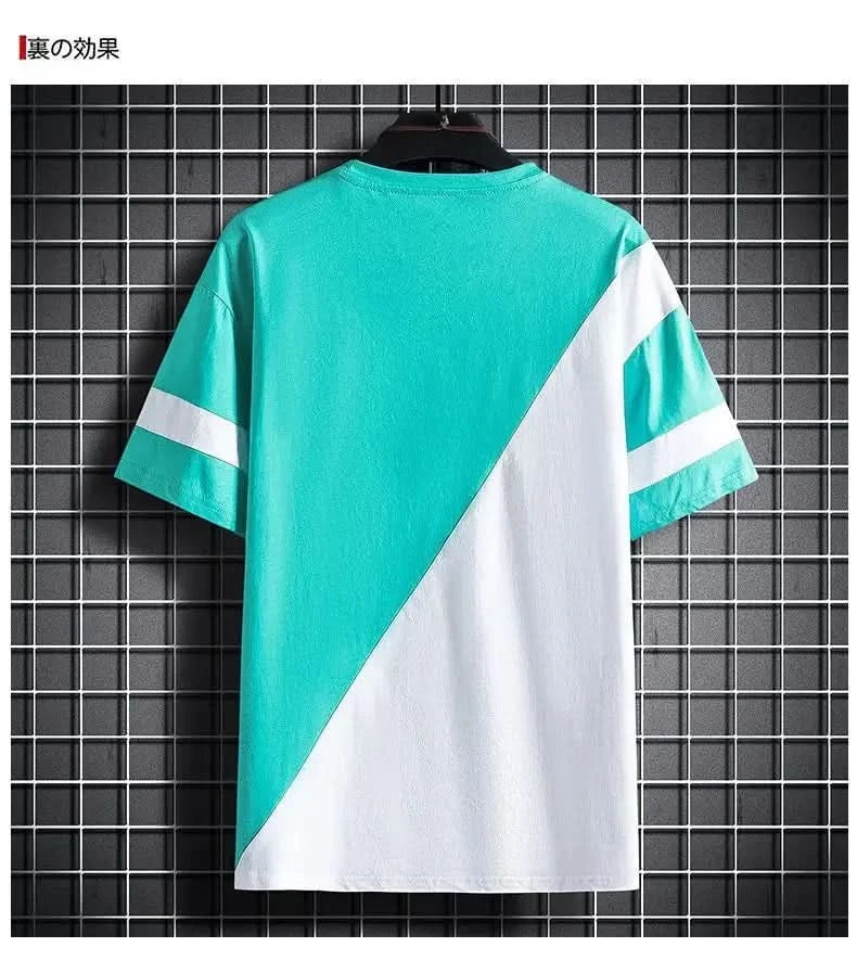 Short Sleeved T-shirt for Men's Summer New Trendy Brand Slim Fit Round Neck Men's Half Sleeved T-shirt Upper Garment - M & M Global