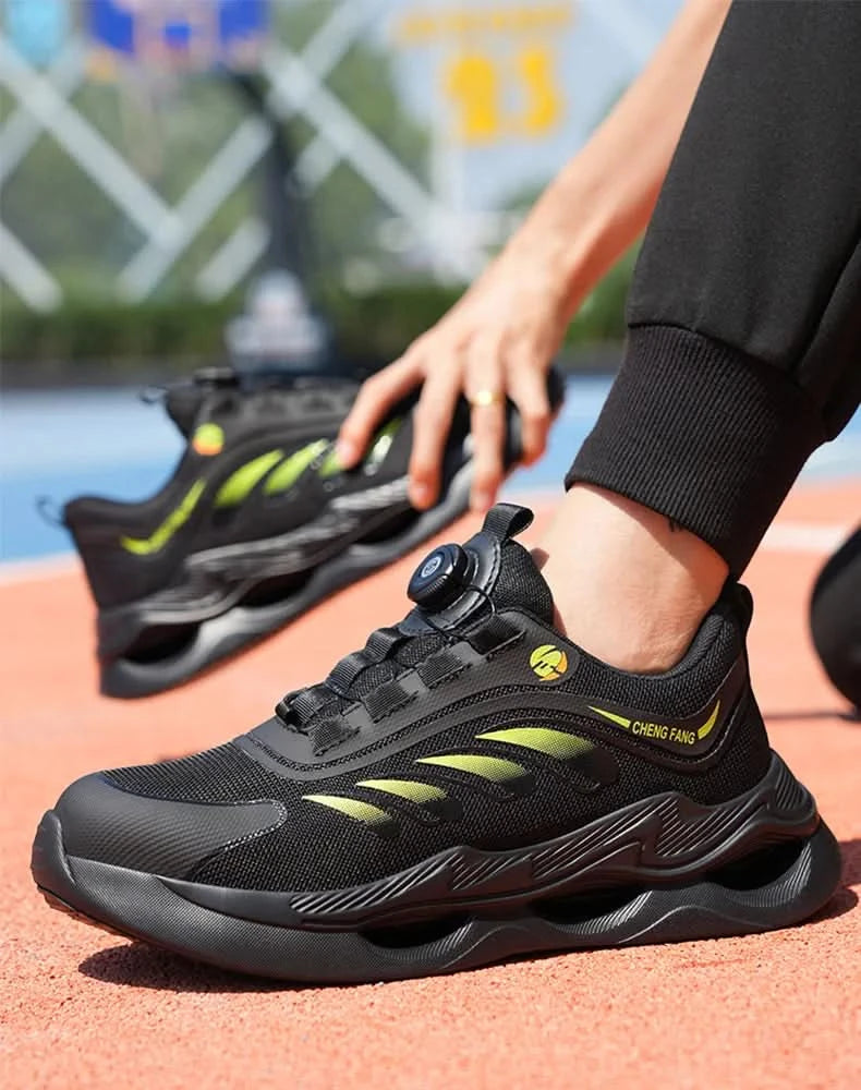 Soft sole lace-free anti-smash and anti-puncture safety shoes