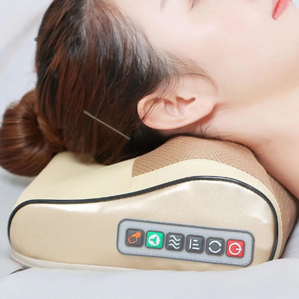 Electric Neck Massager Pillow Multifunctional Neck Relaxation Pillow Device Neck Health Massager Relaxation Pillow Massager - M & M Global