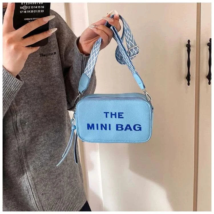 2025 New Small Square Bag Fashion Letter Pattern Chic Hobo Bag Trend PU Women Shoulder Bag Adjustable Strap Satchel Designer Bag - M & M Global