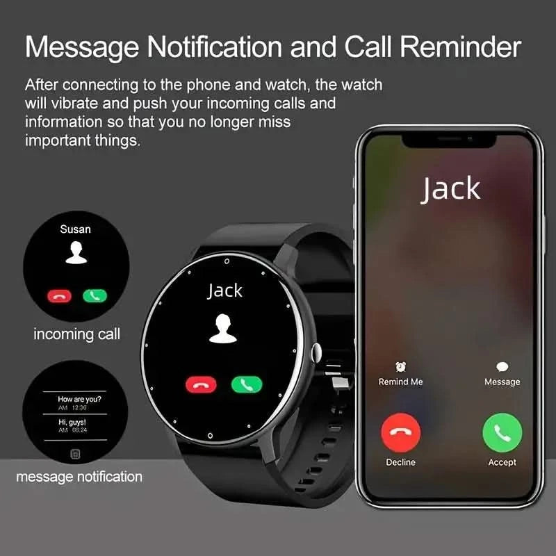Smartwatch, Multi-sport Mode, Wireless Calling/dialing, Multiple APP Alerts, Sleep Monitoring, Compatible with IPhone/Andriod