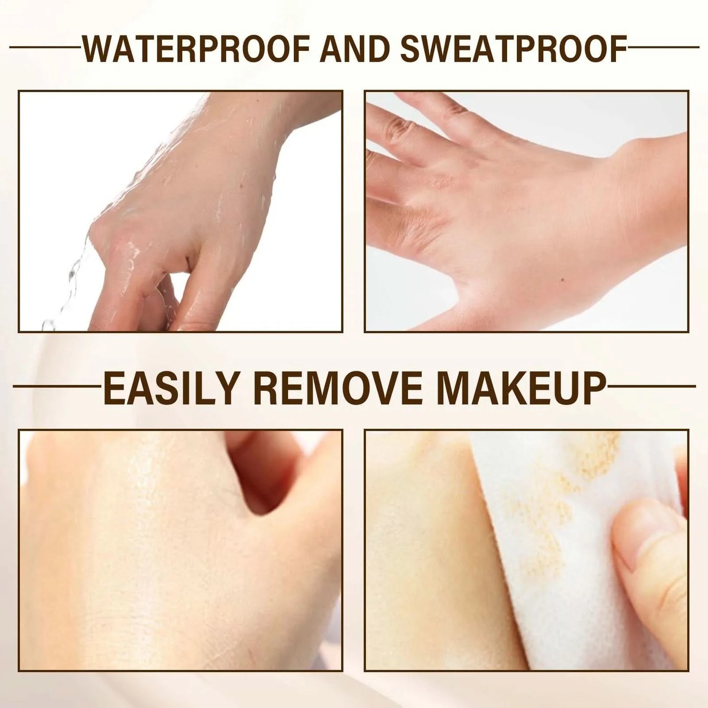 Jaysuing Liquid Foundation Temperature Color Changing Waterproof No Creasing Long-lasting Moisturizing No Separation Makeup - M & M Global