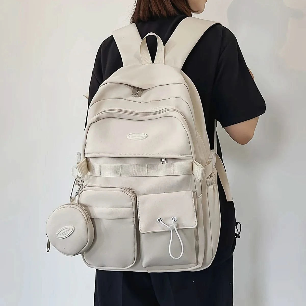 Backpack Simple Large Capacity Sports Travel Backpack Junior High School Leisure Backpack Tutorial Bag - M & M Global