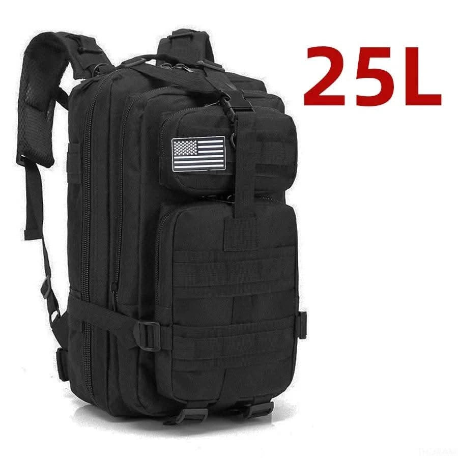 25L/50L Sturdy Nylon Waterproof Tactical Sports Trekking Fishing Hunting Camping Hiking Bag Backpack Outdoor Rucksacks - M & M Global