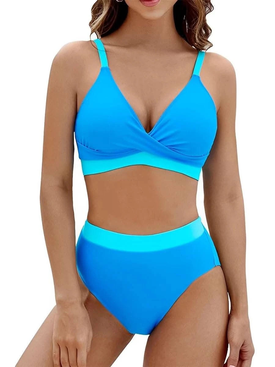 2025 Strappy Bikini High Waist Swimsuit Women Sexy Solid Swimwear Female Bathers Swimming Bathing Swimming Swim Suit Beachwear - M & M Global