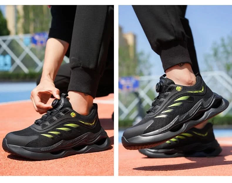 Soft sole lace-free anti-smash and anti-puncture safety shoes