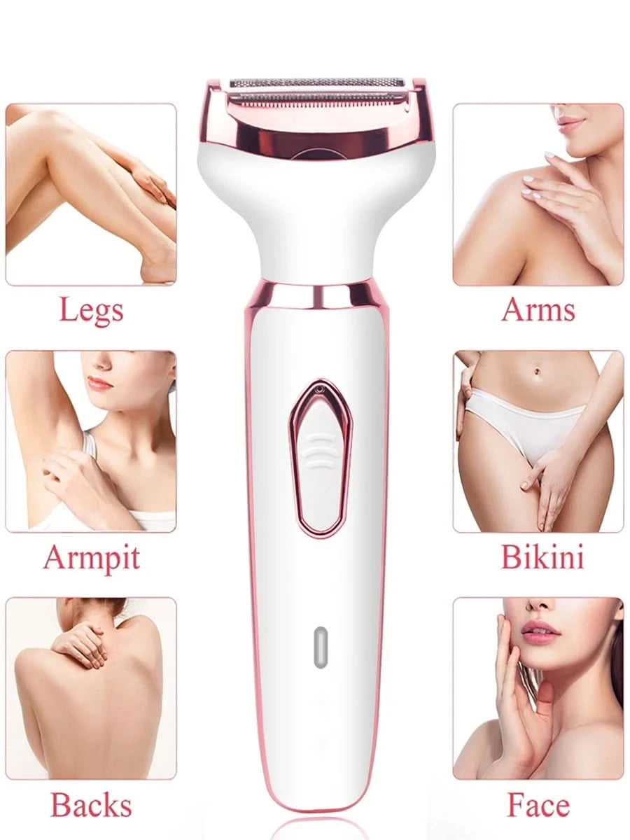 Women Electric Shavers Razors on Leg Armpit, Epilator Nose Hair Remover Facial Body Bikini Eyebrow Beard Mustache Women Trimmer - M & M Global