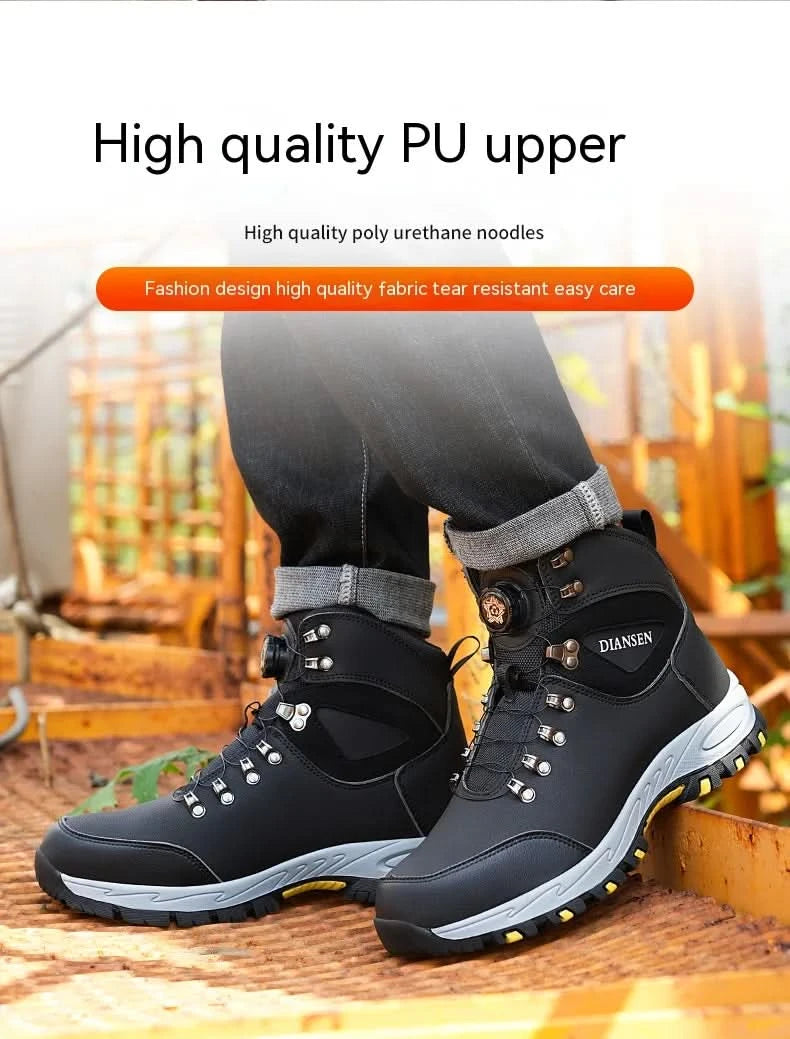 Non Slip Safety Boots for Men Work Anti-smash Indestructible Shoes Steel Toe Protective Anti-puncture Man Work Safety Boots