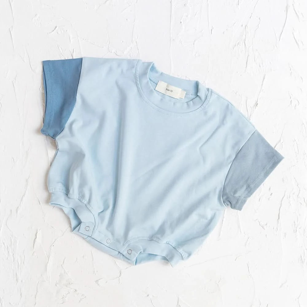 New Summer Cotton Toddler Short Sleeve T shirt And Shorts Set Baby Boys Girls Clothes Stitching Color Casual Tops Outfits 2PCS - M & M Global