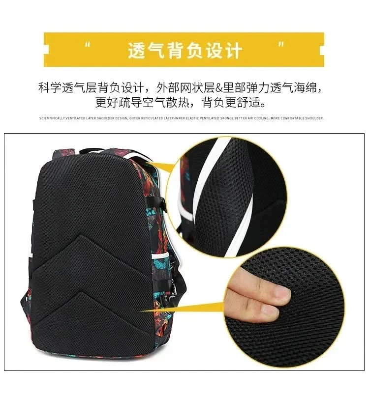 Messi C Ronaldo football bag star around high school students male and female large capacity backpack can be customized - M & M Global