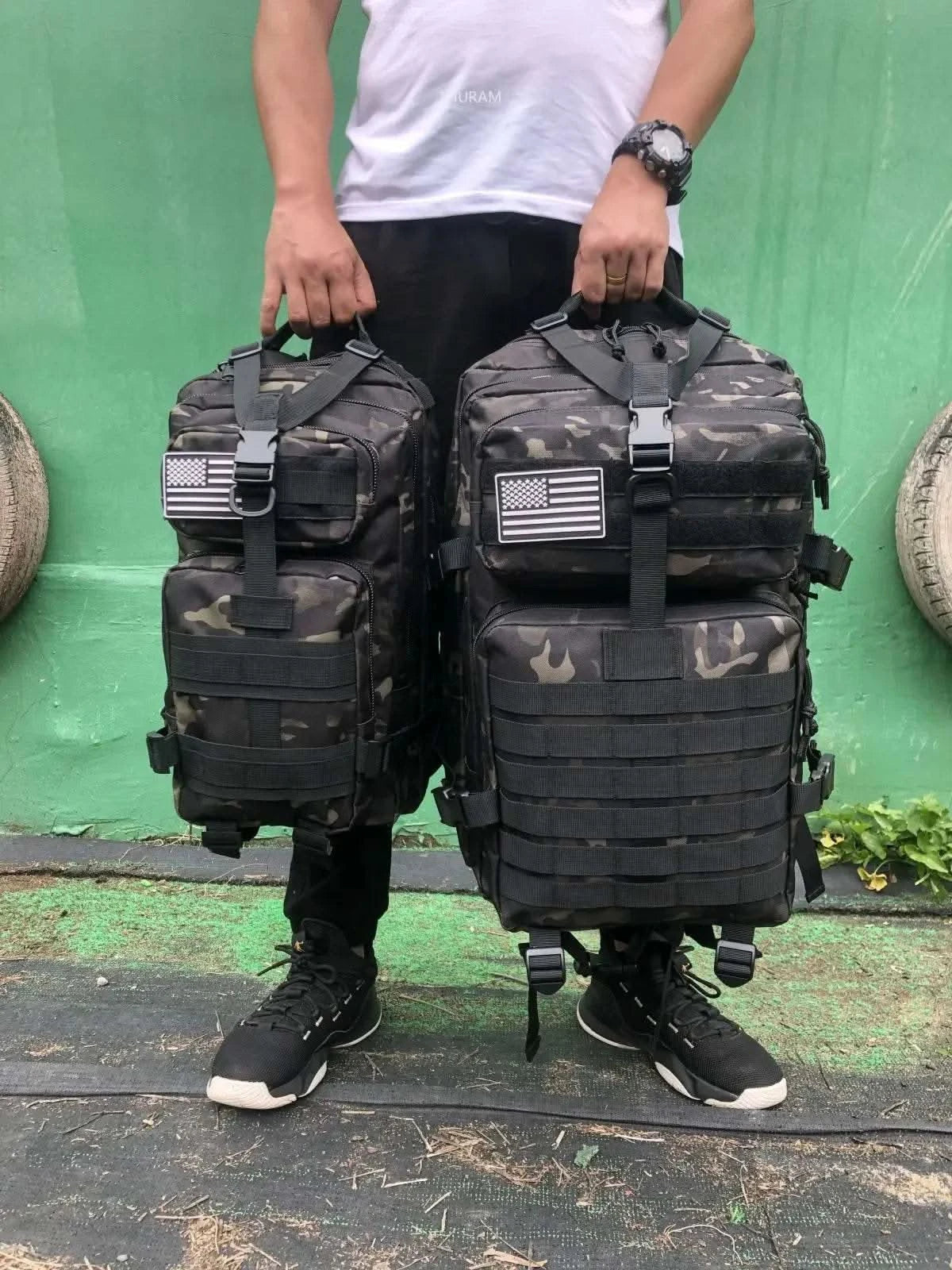 25L/50L Sturdy Nylon Waterproof Tactical Sports Trekking Fishing Hunting Camping Hiking Bag Backpack Outdoor Rucksacks - M & M Global