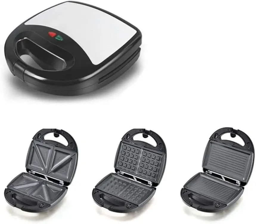 Waffle maker , 3-in-1 Waffle Machine sandwich maker waffle maker heating electric baking pan steak machine Panini breakfast mach - M & M Global